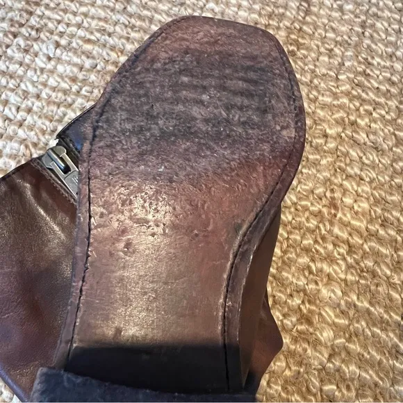 Frye Brown Leather Heath Boots