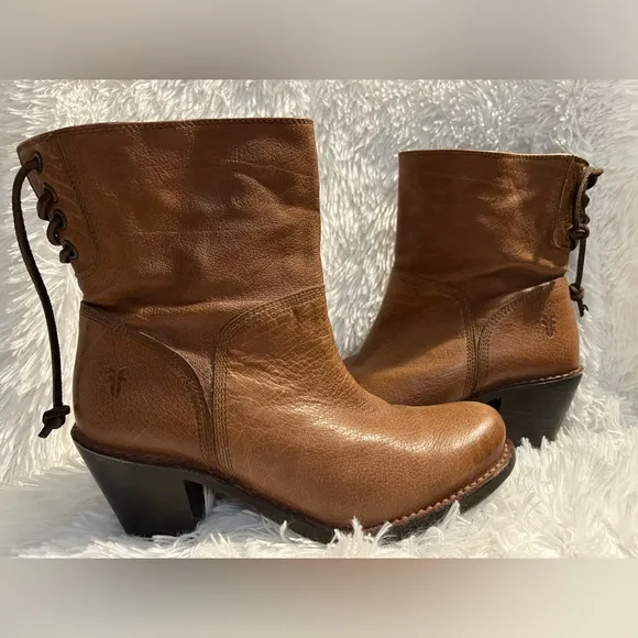 Frye Carmen lace back boots