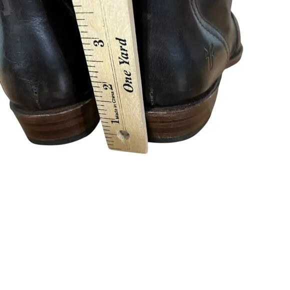 Frye Dorado Riding Dark Brown Leather Equestrian Riding Boots Size 8.5