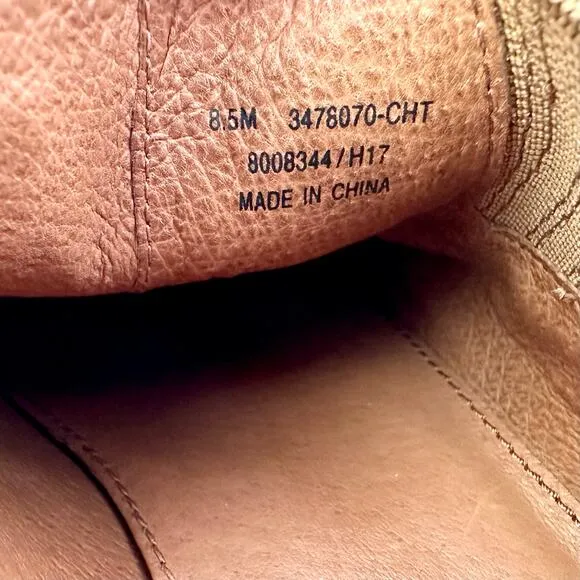 Frye Eleanor Chestnut Oiled Suede Leather Western Shootie Ankle Boots Women 8.5
