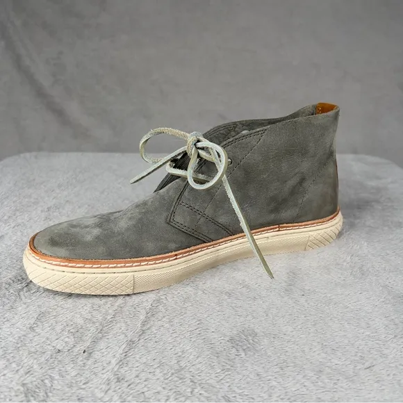 Frye Essex Chukka Leather Boots Men's Size 8.5 Gray Sneaker Lace‎ Up