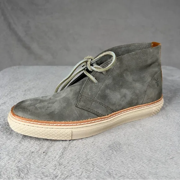 Frye Essex Chukka Leather Boots Men's Size 8.5 Gray Sneaker Lace‎ Up