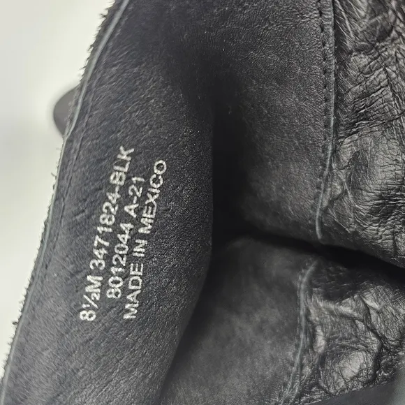 FRYE Farrah Black Suede Ankle Boots | Distressed Leather Sz 8.5