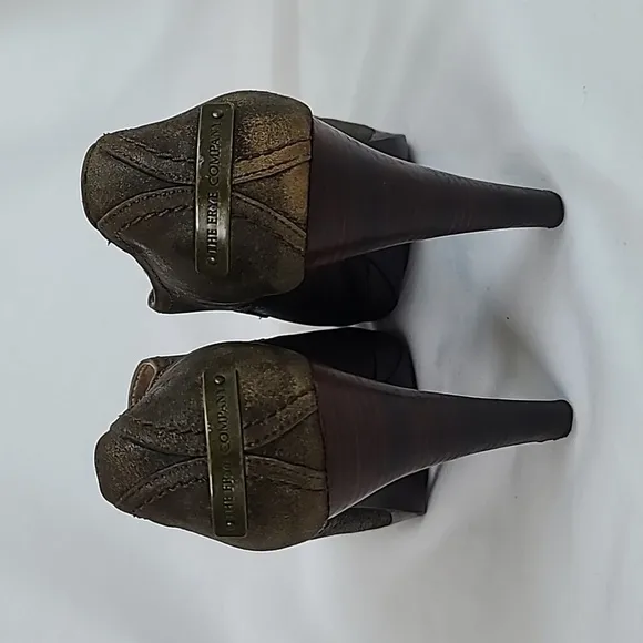Frye Harlow Oxford Lace Up Heels Brown Western Suede Boots Shoes Distressed 10
