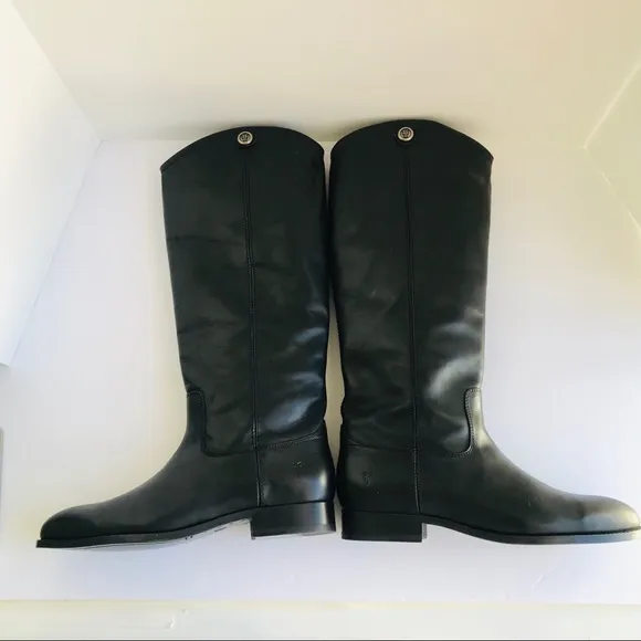 Frye Melissa Button 2 Riding boots Black Sz 9B EUC