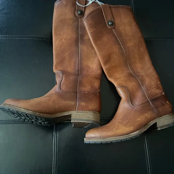 Frye Melissa Double Sole Leather Boots size 6.5 (New)