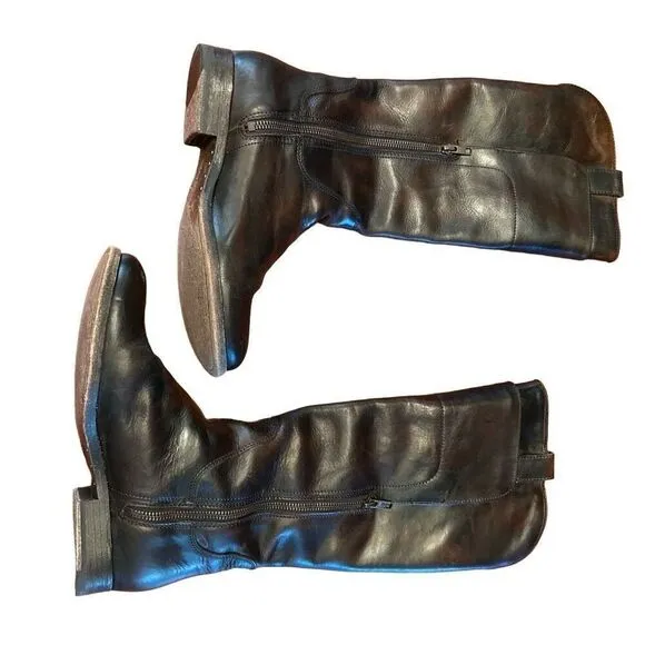 Frye Melissa tall  dark brown riding boots