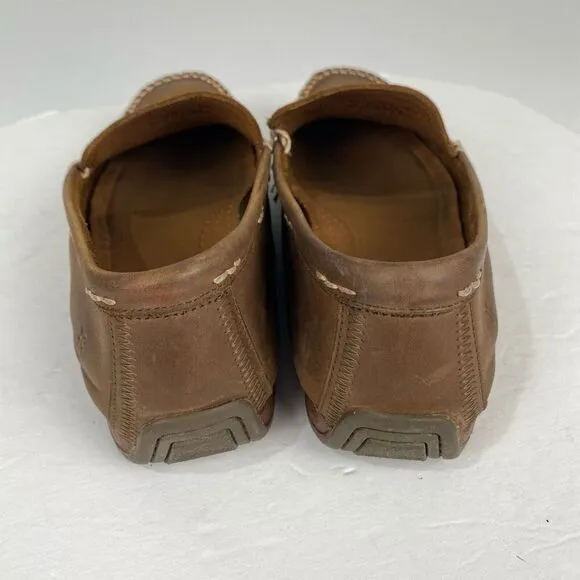 Frye Men's Brown Leather Venetian Loafers, Size 12 D 3480257 TAN Made in Mexico