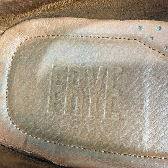 Frye Men's Brown Leather Venetian Loafers, Size 12 D 3480257 TAN Made in Mexico