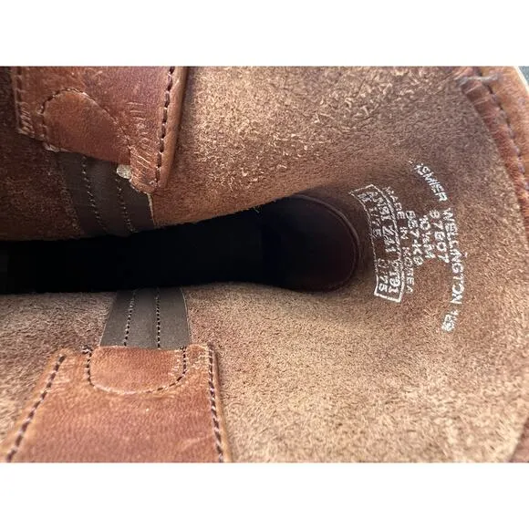 FRYE Mens Industrial Steel Toe Boots Brown Leather Wellington New S 10.5 campus