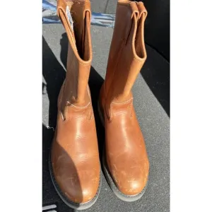 FRYE Mens Industrial Steel Toe Boots Brown Leather Wellington New S 10.5 campus