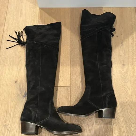 Frye Molly Tassel over the knee boots