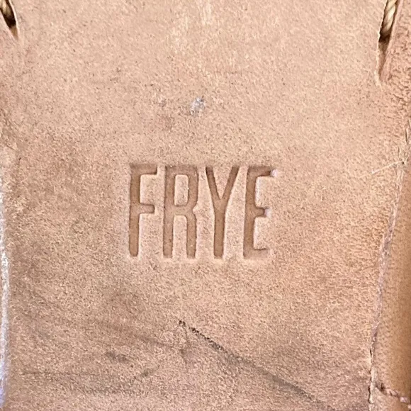Frye Naomi Pickstitch Mid Boots Leather Whiskey Size 8.5 Women’s