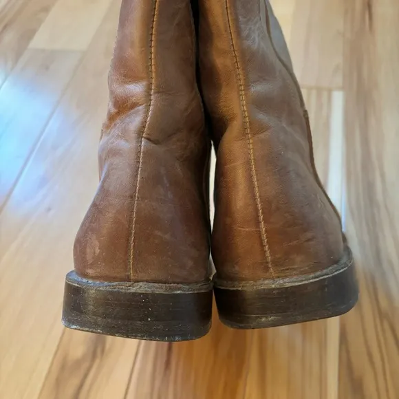 Frye Paige Tall Riding Tan Leather Boots
