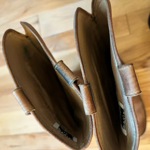 Frye Paige Tall Riding Tan Leather Boots
