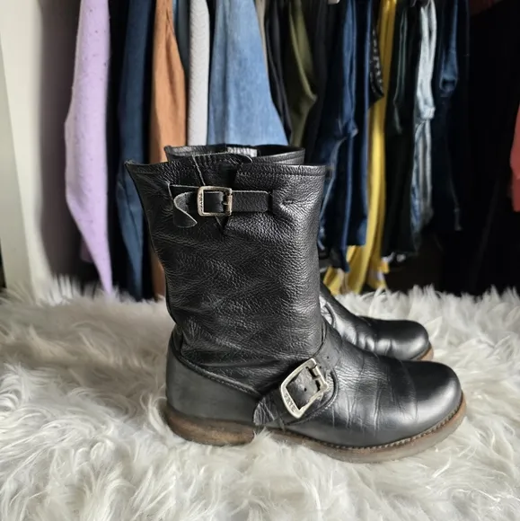 Frye Veronica Leather Moto Boots