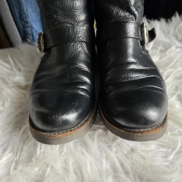 Frye Veronica Leather Moto Boots