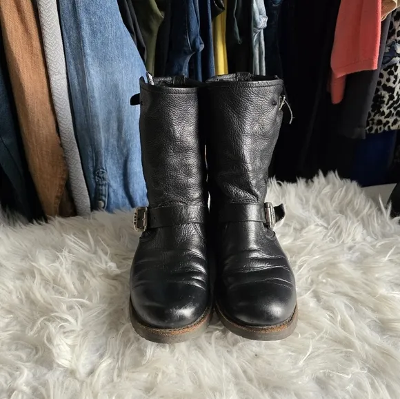 Frye Veronica Leather Moto Boots
