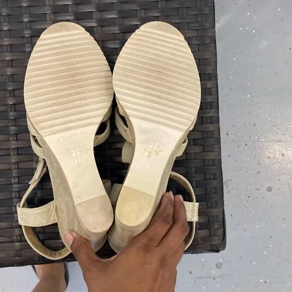 Frye wedge sandals, women’s size 10