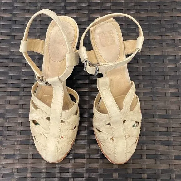 Frye wedge sandals, women’s size 10