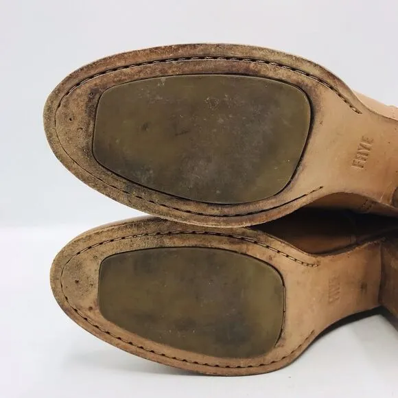 Frye Women’s Ankle Boot Tan Leather Slip On Classic Date Night Size 9.5 B