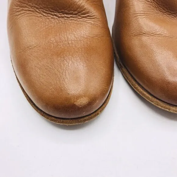 Frye Women’s Ankle Boot Tan Leather Slip On Classic Date Night Size 9.5 B