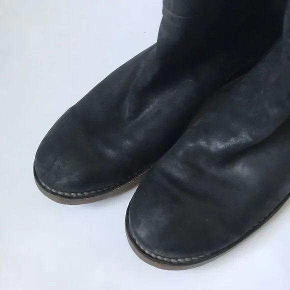 Frye Celia over the knee black leather boots NWOT