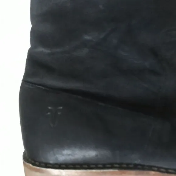 Frye Celia over the knee black leather boots NWOT