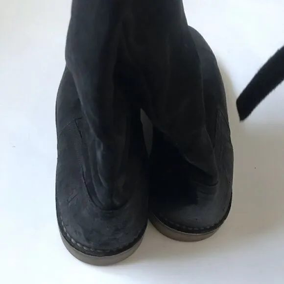 Frye Celia over the knee black leather boots NWOT