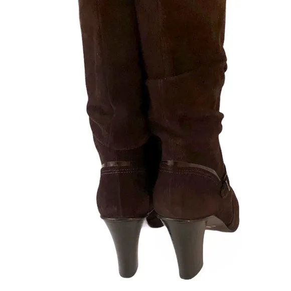 Furla Suede and Leather Trim Boots