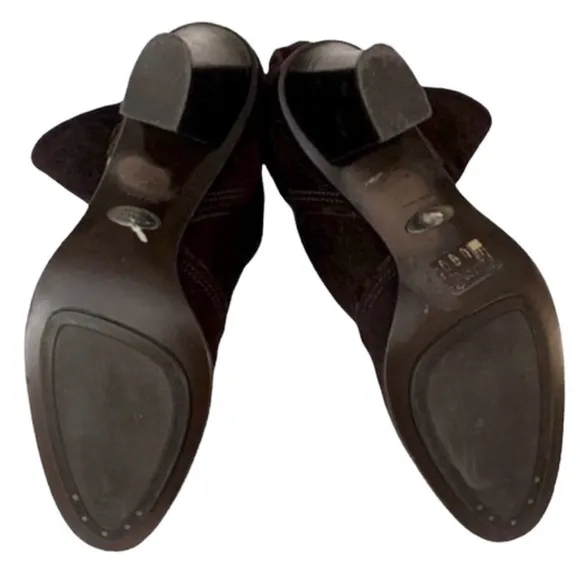 Furla Suede and Leather Trim Boots