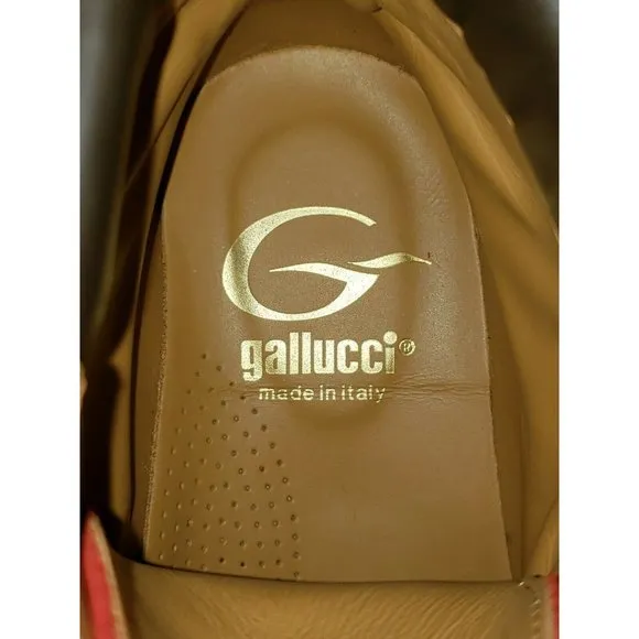 GALLUCCI Boys Red Suede Water Proof Boots size 2.5 Italian Leather Boots NIB