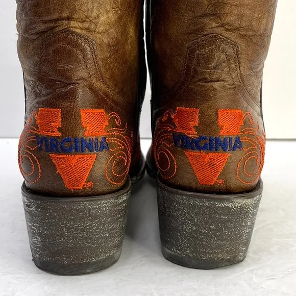 GAMEDAY BOOTS University Of Virginia Cavaliers Brown NEW Cowboy Boots Size 6.5