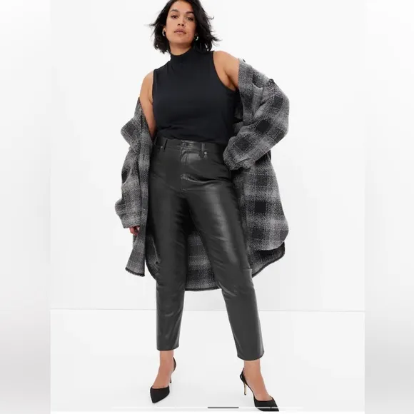 GAP High Rise Faux-Leather Vintage Slim Vegan Pant