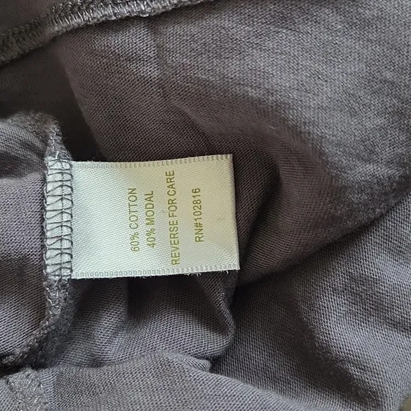 Garnet Hill Grey Modal Blend Jersey Knit Dress Size 14