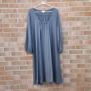 Garnet Hill Grey Modal Blend Jersey Knit Dress Size 14