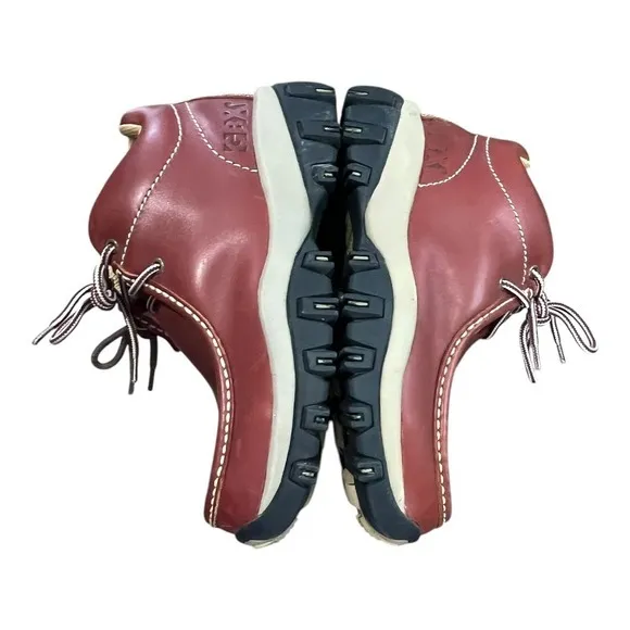 GBX Leather Ankle Boots Casual‎ Lace Up Lug Sole Brown Shoes Men Size 7.5