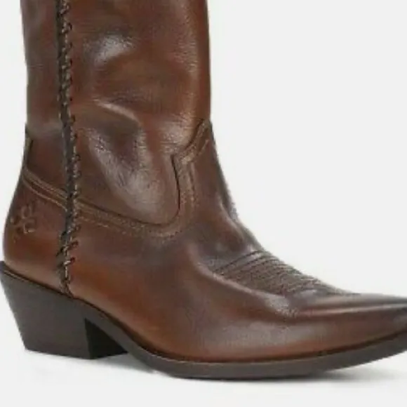 Gently Used Brown Leather Patricia Nash Western Boots