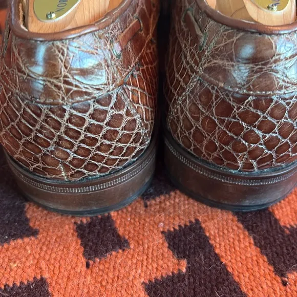 Genuine Crocodile Brown Leather Loafers