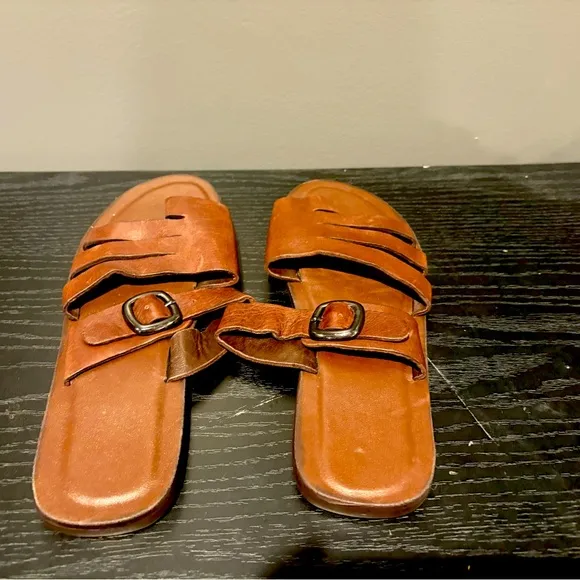 Genuine Handmade Men's  Sandals Brown  - Size 10