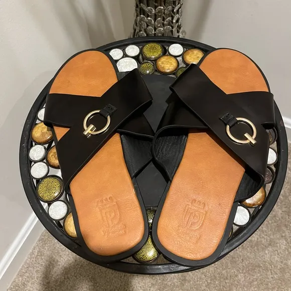 Genuine Handmade Men's  Sandals Brown Size 8