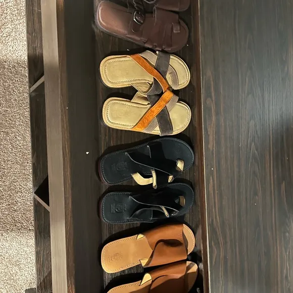 Genuine Handmade Men's  Sandals Brown Size 8