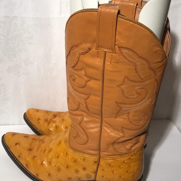 Genuine Ostrich Cowboy Boots