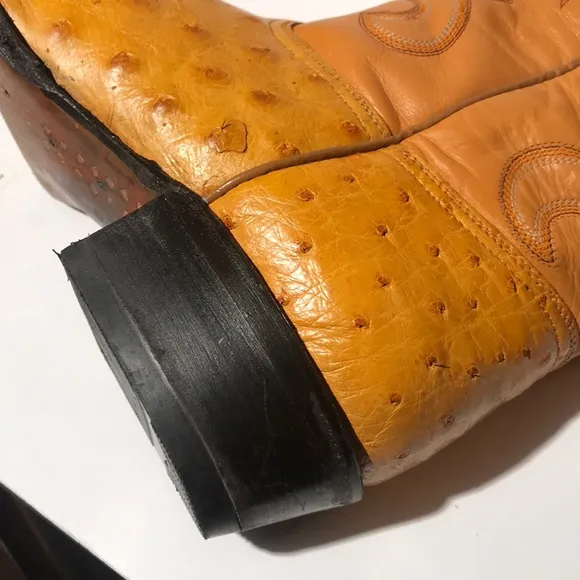 Genuine Ostrich Cowboy Boots