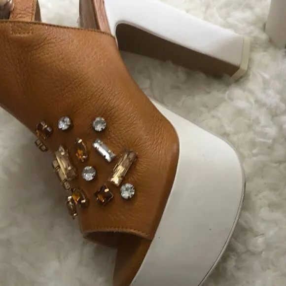 Genuine Leather super high platform sandra’s  7