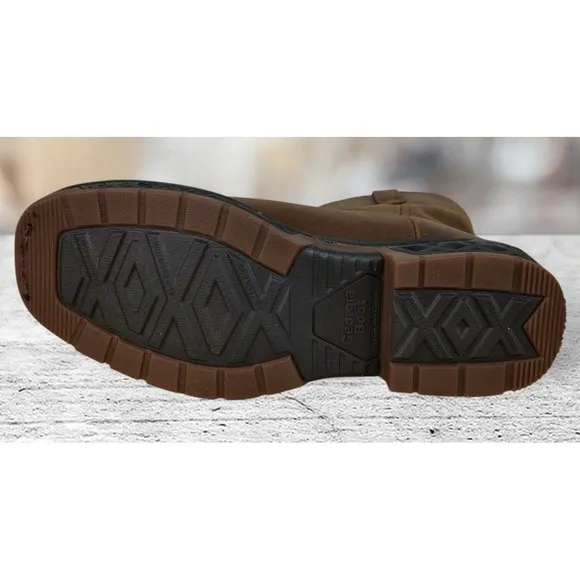 Georgia Boot Men's Leather Square Soft Toe Pull On Boots GB00513 Brown 10M‎ NWB
