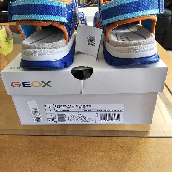 GEOX Sandals Geox Dynomix Waterproof Closed Toe Sandals Unisex Blue Kid's Size 2