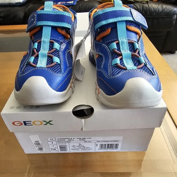 GEOX Sandals Geox Dynomix Waterproof Closed Toe Sandals Unisex Blue Kid's Size 2