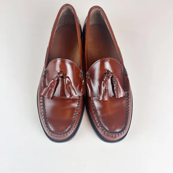 G.H. Bass &amp; Co WEEJUNS Layton Loafers Men's 7.5 Tassel Kiltie Men's Brown Preppy