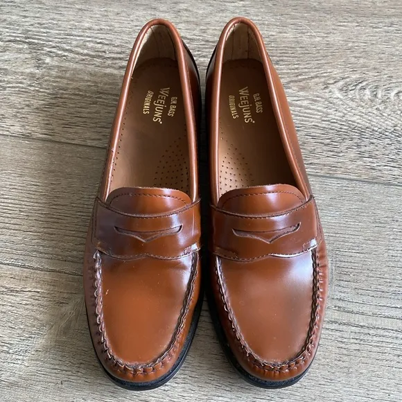 G.H. Bass &amp; Co. x Weejuns Brown Leather Penny Loafers